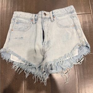 Wild Fable Light Blue Distressed Denim Shorts